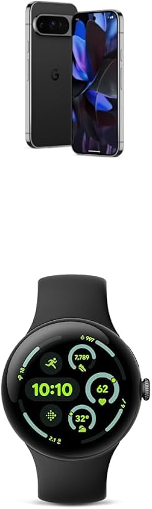 Google Pixel 9 Pro - 128 GB - Obsidian with Pixel Watch 3 (45mm